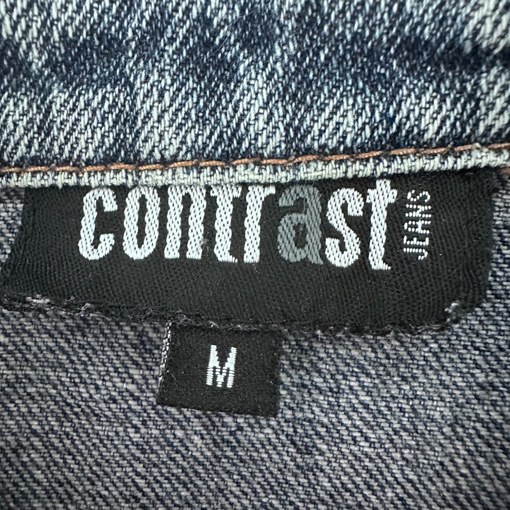 2/$15 Denim Trucker Jean Jacket Women's Size M Trucker Snap Front Pockets - Picture 3 of 8